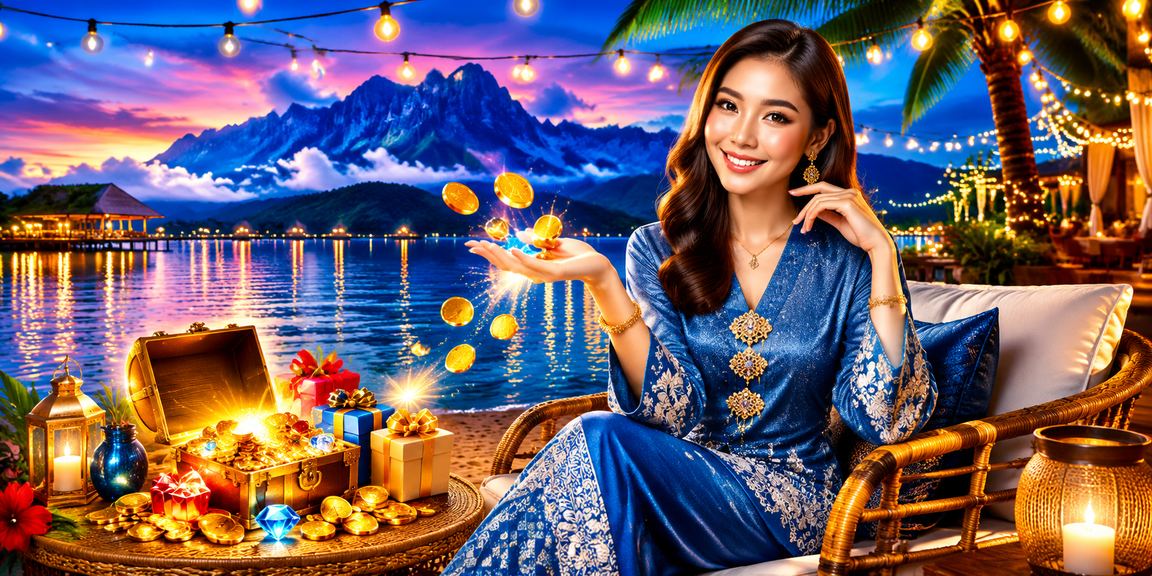 Pengguna kasino Sabah berpakaian baju kurung menikmati permainan dalam talian